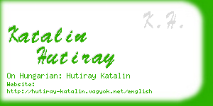 katalin hutiray business card